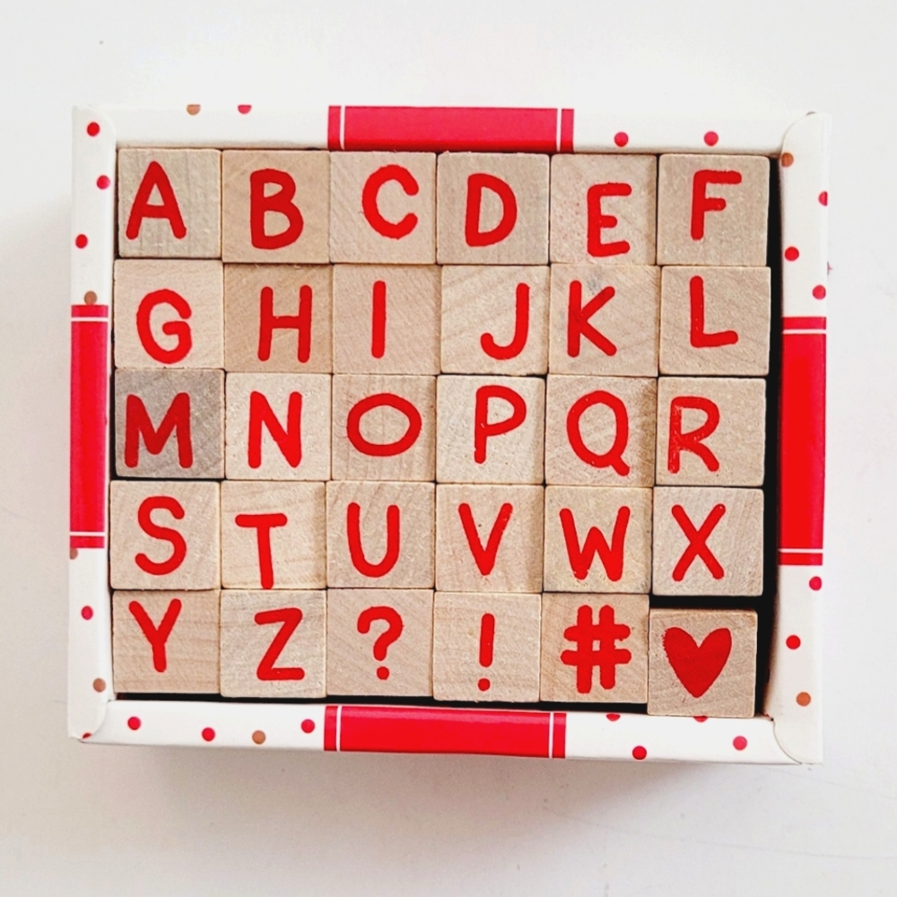 NIB Alphabet Rubber stamps